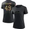 Black Women's Eddie Jackson Los Angeles Chargers 2020 Salute To Service Performance T-Shirt