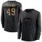 Black Women's Eddie Jackson Los Angeles Chargers 2020 Salute To Service Sideline Performance Long Sleeve T-Shirt