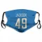 Blue Los Angeles Chargers Eddie Jackson  Powder  Face Mask