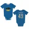 Blue Los Angeles Chargers Eddie Jackson  Powder  Newborn & Infant Bodysuit