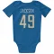 Blue Los Angeles Chargers Eddie Jackson  Powder  Newborn & Infant Bodysuit