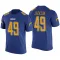 Blue Men's Eddie Jackson Los Angeles Chargers Color Rush T-Shirt