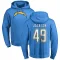 Blue Men's Eddie Jackson Los Angeles Chargers Pro Line by Branded Pullover Hoodie