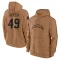 Brown Men's Eddie Jackson Los Angeles Chargers 2023 Salute To Service Club Pullover Hoodie