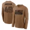 Brown Youth Eddie Jackson Los Angeles Chargers 2023 Salute To Service Long Sleeve T-Shirt