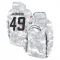 Camo Men's Eddie Jackson Los Angeles Chargers Arctic 2024 Salute to Service Club Fleece Pullover Hoodie