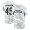 Camo Youth Eddie Jackson Los Angeles Chargers Arctic 2024 Salute to Service Performance T-Shirt