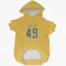 Gold Los Angeles Chargers Eddie Jackson   Dog & Cat Pet Hoodie