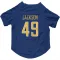 Gold Los Angeles Chargers Eddie Jackson  Royal  Dog & Cat Pet Jersey