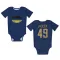 Gold Los Angeles Chargers Eddie Jackson  Royal  Newborn & Infant Bodysuit