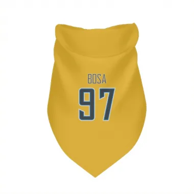 Gold Los Angeles Chargers Joey Bosa   Dog & Cat Pet Bandana