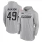 Gray Men's Eddie Jackson Los Angeles Chargers 2024 Salute to Service Lightweight Performance Long Sleeve Hooded T-Shirt