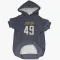 Navy Los Angeles Chargers Eddie Jackson   Dog & Cat Pet Hoodie