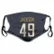 Navy Los Angeles Chargers Eddie Jackson   Face Mask