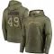 Olive Youth Eddie Jackson Los Angeles Chargers Salute to Service Pullover Hoodie