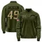 Olive Youth Eddie Jackson Los Angeles Chargers Salute to Service Sideline Performance Jacket