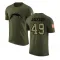 Olive Youth Eddie Jackson Los Angeles Chargers Salute to Service T-Shirt