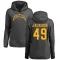 Women's Eddie Jackson Los Angeles Chargers Pro Line by Branded Ash One Color Pullover Hoodie